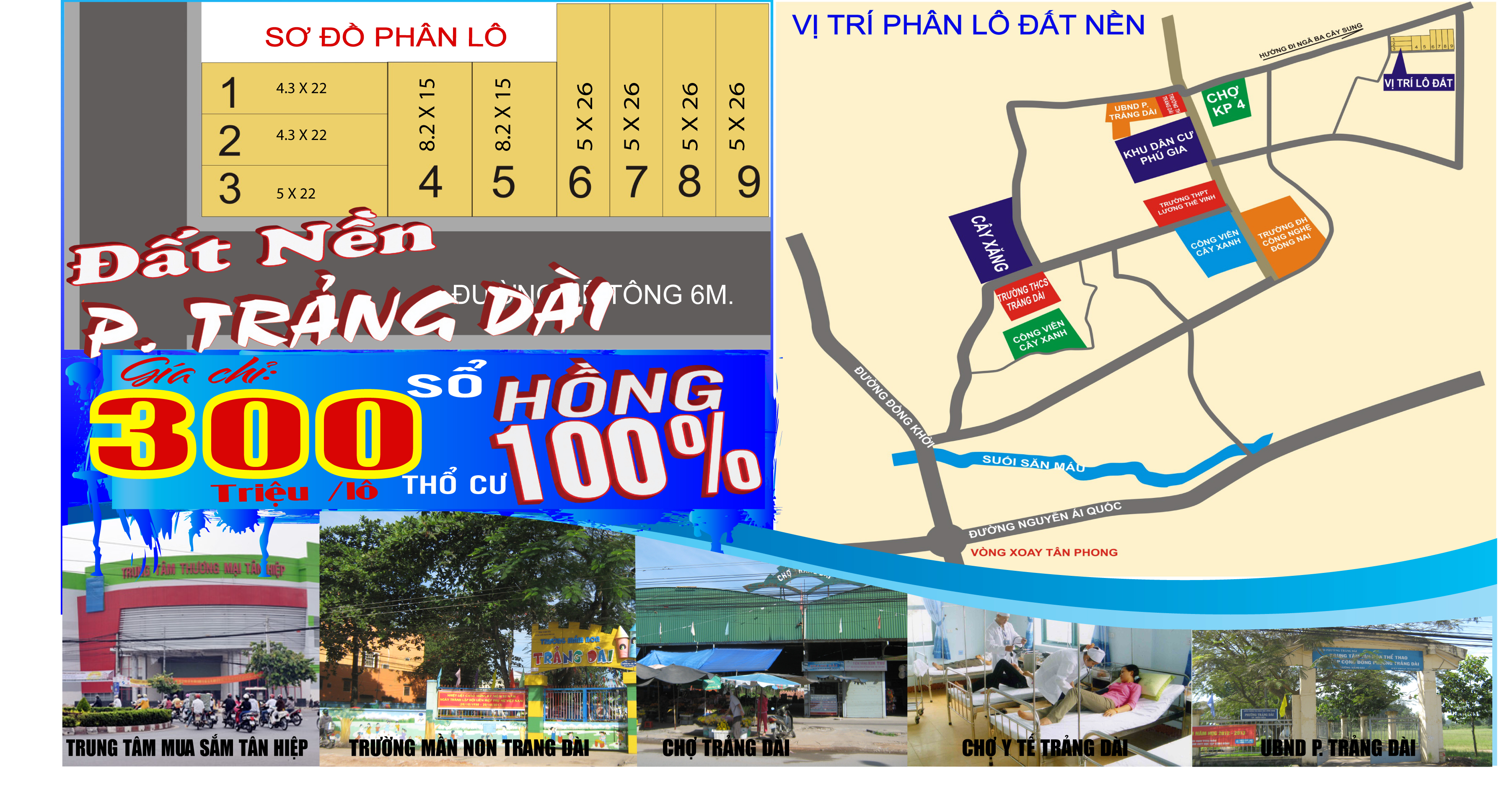 Đất Nền Kp4, P. Trảng Dài, Biên Hòa, Dt 115M2